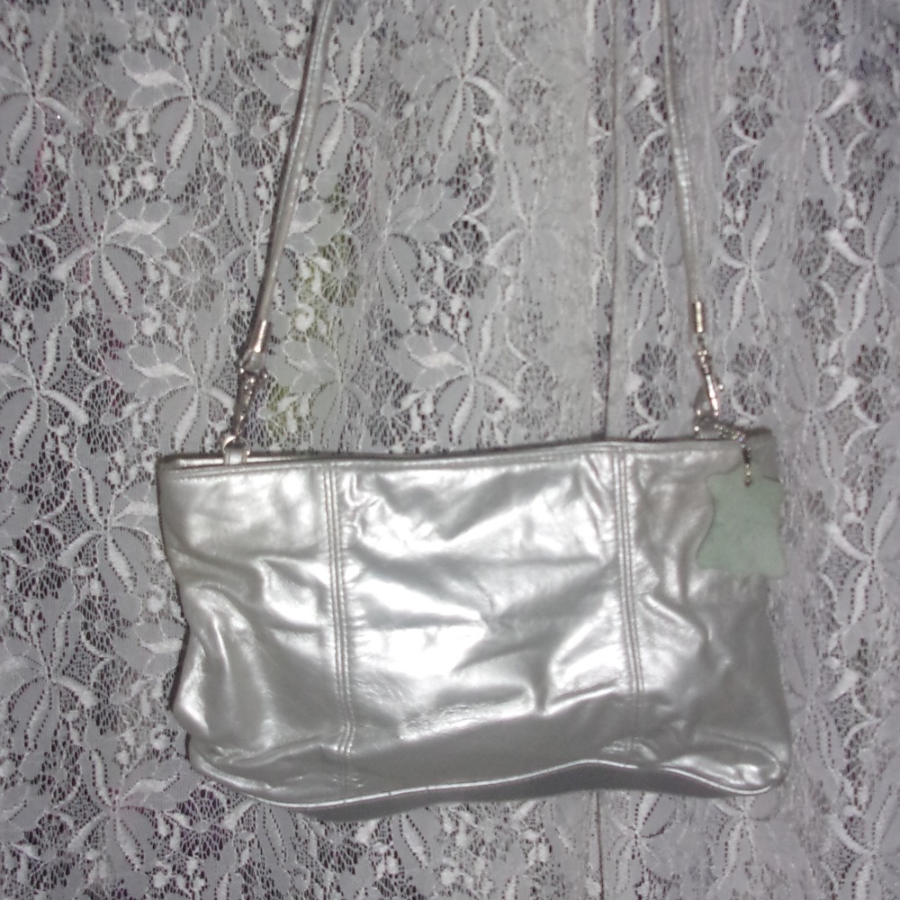 Silver Long Shoulder Bag